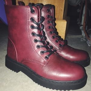 Maroon boots
